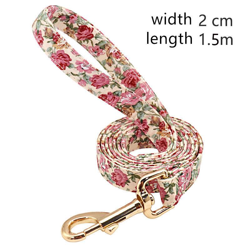 πΈ Nylon Floral Dog Leash β Stylish Rope Lead for Small, Medium & Large Dogs | Durable 1.5m Walking Rope in Beige, Blue & Pink!! - PAWLUX Best Pet Supplies