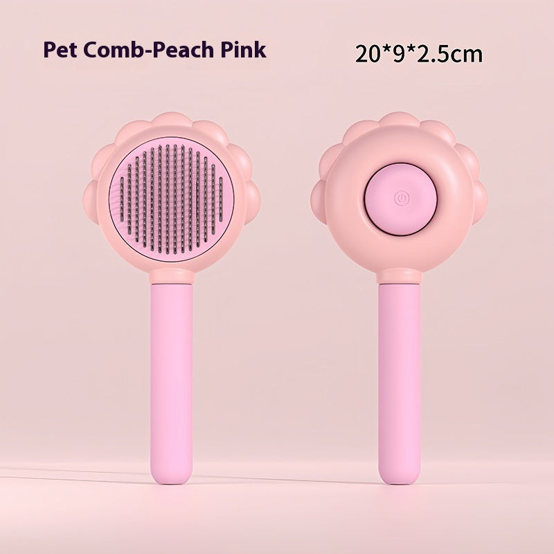 2 In 1 Self Cleaning Dog Brush Comb With Spray Pets Grooming Hair Remover Combs Brush Floating Hair Pet Grooming Brush Pet Products - PAWLUX Best Pet Supplies 