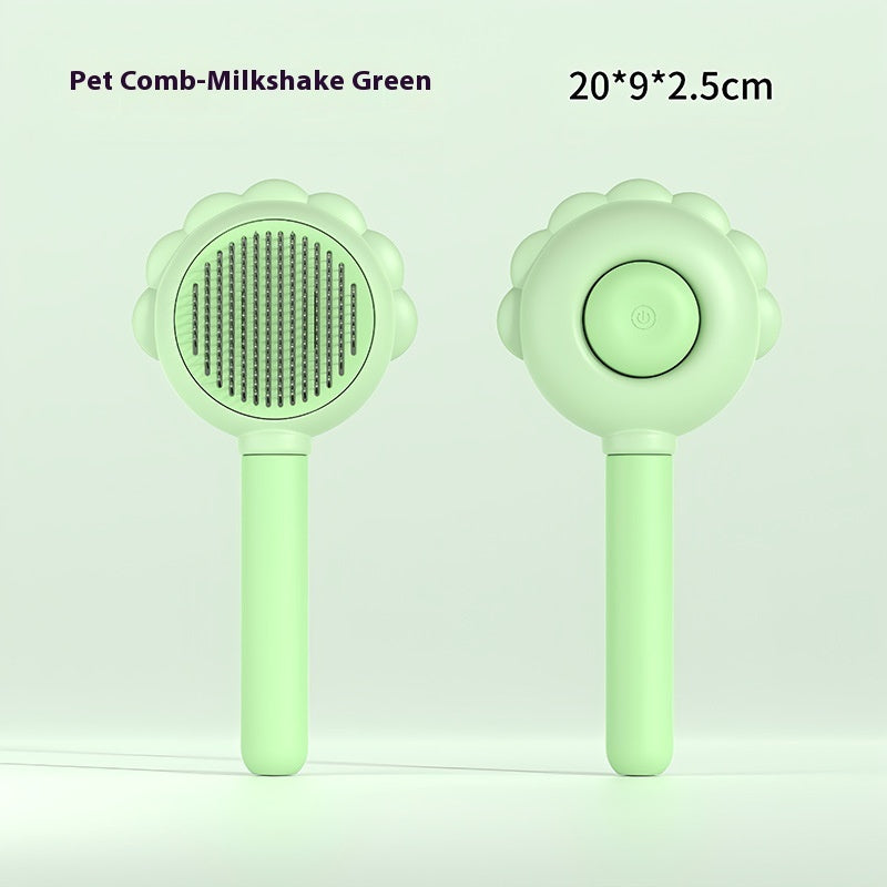 2 In 1 Self Cleaning Dog Brush Comb With Spray Pets Grooming Hair Remover Combs Brush Floating Hair Pet Grooming Brush Pet Products - PAWLUX Best Pet Supplies 