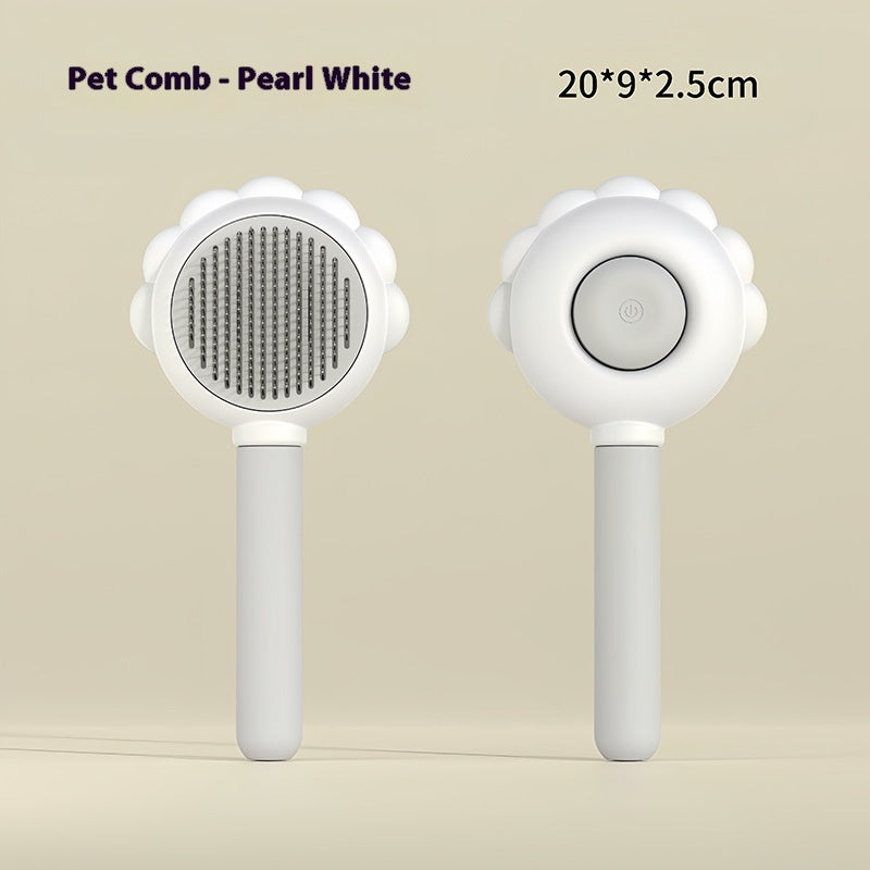 2 In 1 Self Cleaning Dog Brush Comb With Spray Pets Grooming Hair Remover Combs Brush Floating Hair Pet Grooming Brush Pet Products - PAWLUX Best Pet Supplies 