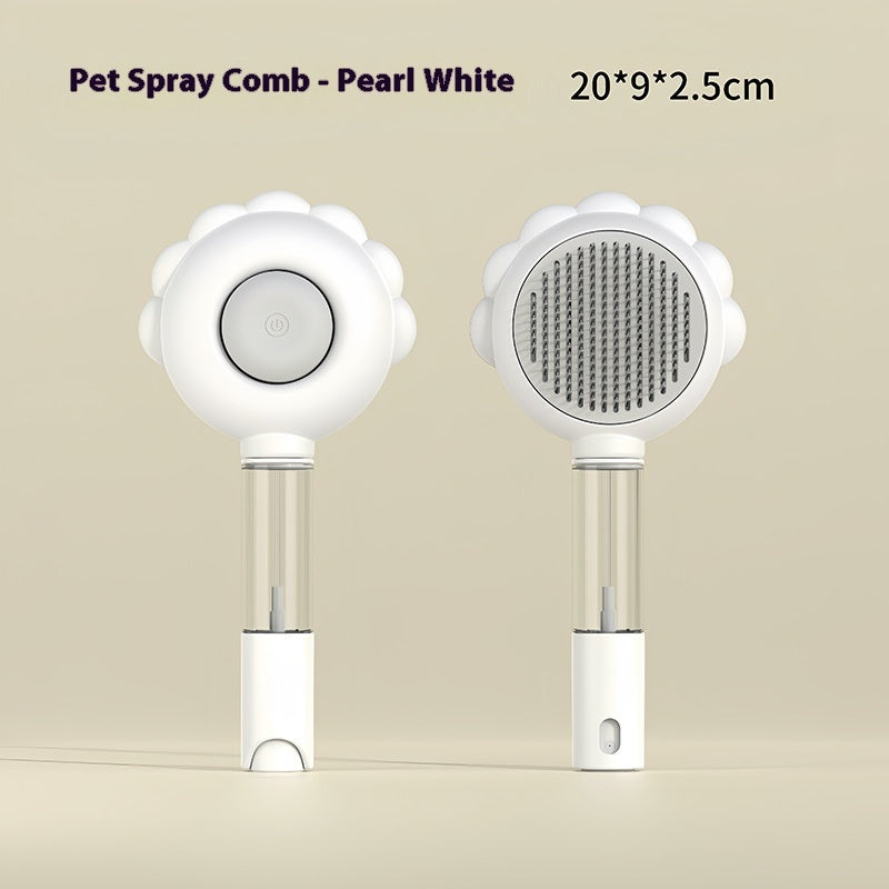 2 In 1 Self Cleaning Dog Brush Comb With Spray Pets Grooming Hair Remover Combs Brush Floating Hair Pet Grooming Brush Pet Products - PAWLUX Best Pet Supplies 