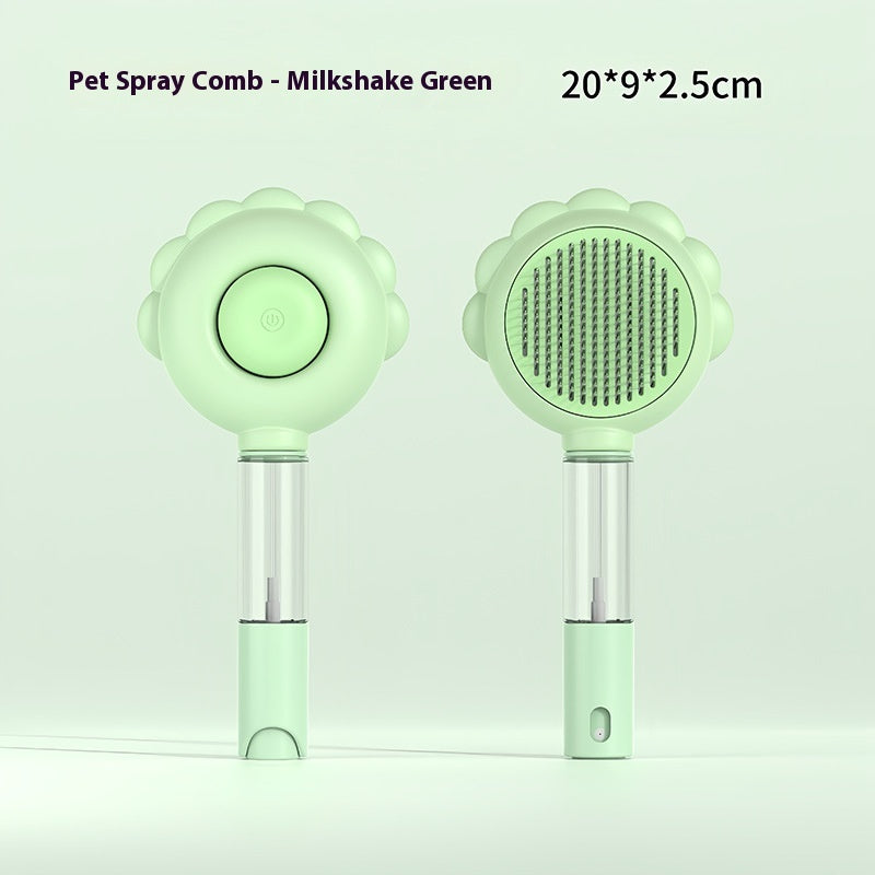 2 In 1 Self Cleaning Dog Brush Comb With Spray Pets Grooming Hair Remover Combs Brush Floating Hair Pet Grooming Brush Pet Products - PAWLUX Best Pet Supplies 