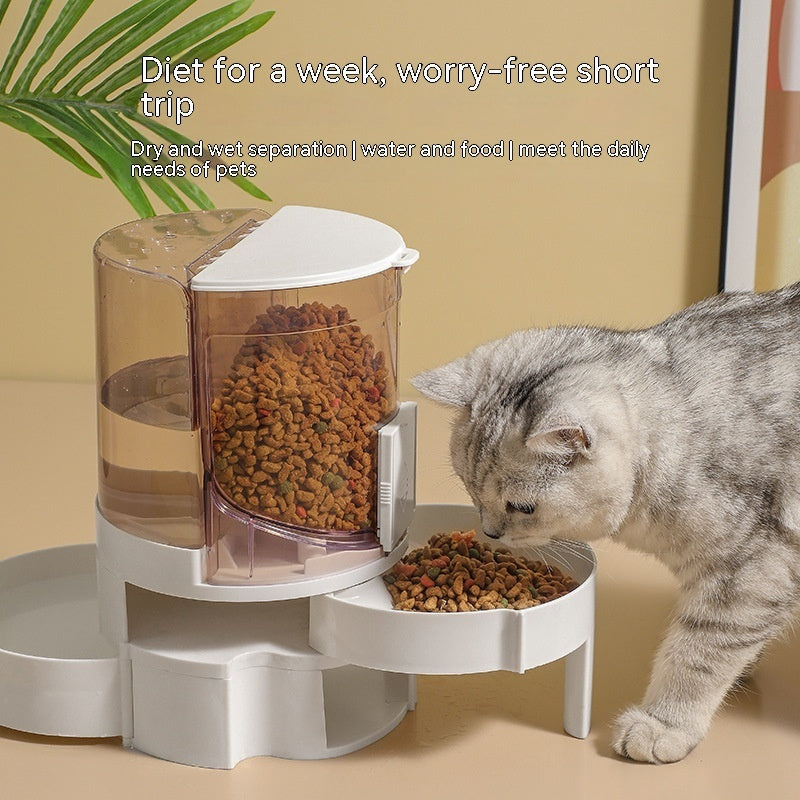 🐾Automatic Water Change Pet Feeder – Smart 2-in-1 Food & Water Dispenser 🐶🐱