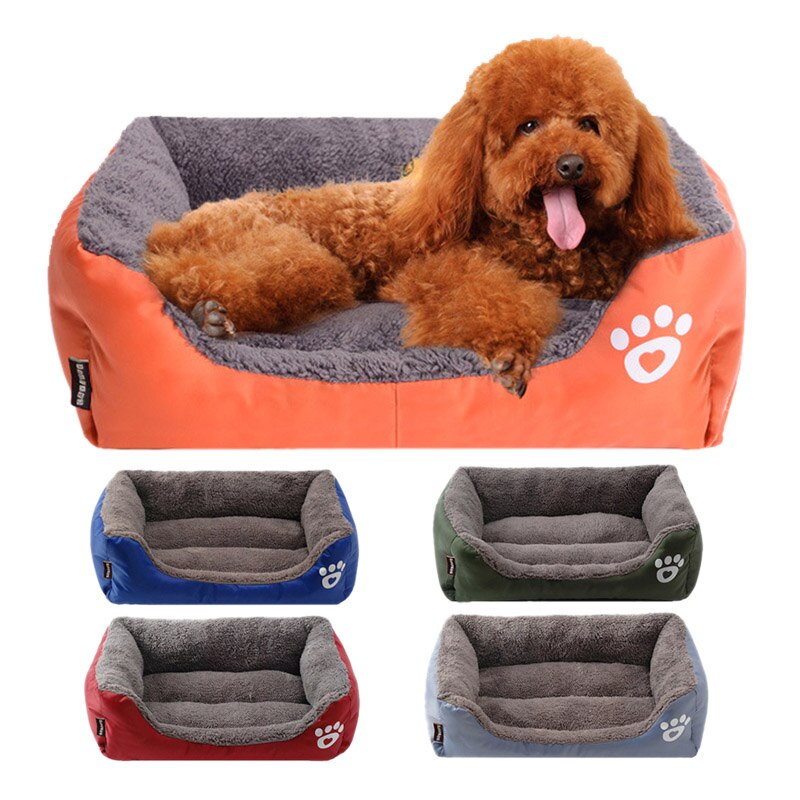 🐾 Warm Dog & Cat Bed – Soft Fleece Pet House Nest | Waterproof Winter Kennel Mat (S/M/L) - PAWLUX Best Pet Supplies 