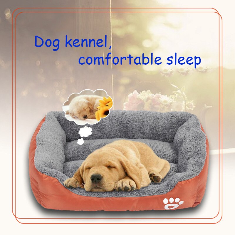 🐾 Warm Dog & Cat Bed – Soft Fleece Pet House Nest | Waterproof Winter Kennel Mat (S/M/L) - PAWLUX Best Pet Supplies 